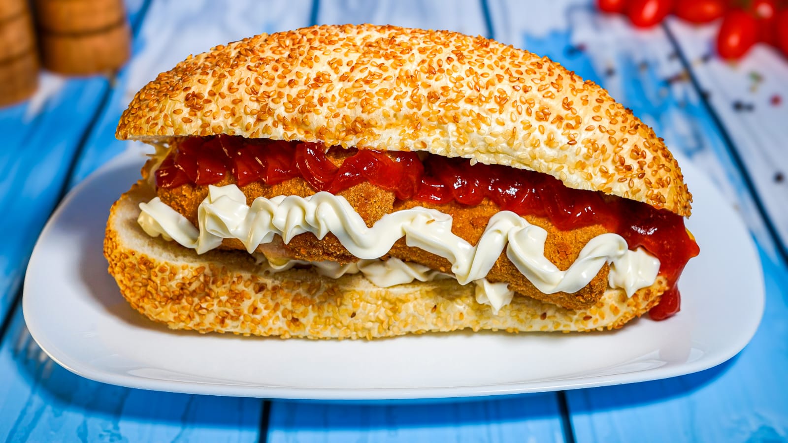 Sandwich cu piept de pui